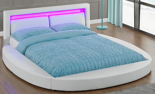 Bingkai Tempat Tidur Kain Beludru Putih Disesuaikan Beludru Hancur Tempat Tidur Ganda ODM OEM