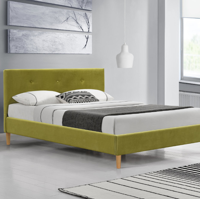 Tempat Tidur Kain Berlapis Anak Khusus Dengan Kancing Berumbai