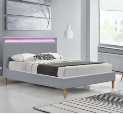 Tempat Tidur Berlapis LED Minimalis Kontemporer Merakit Ukuran yang Mudah Disesuaikan