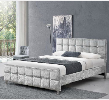 Kancing Kristal Rangka Tempat Tidur Ukuran King Gaya Eropa Dengan Kepala Tempat Tidur Warna Apa Saja