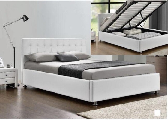 Kain Mewah Lift Up Storage Bed Ukuran Ganda Sertifikasi BSCI