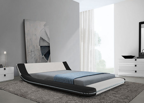 Bingkai Tempat Tidur Kulit Lembut Modern Kamar Tidur Tatami Royal Ukuran King Besar