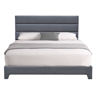 Tempat Tidur Platform Berlapis Ukuran Queen Modern dengan Headboard Tinggi yang Dapat Disesuaikan