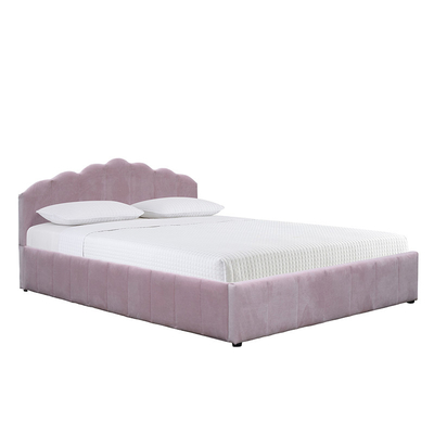 Platform Penyimpanan Profil Rendah Berumbai Tempat Tidur Bahan Kayu Lapis Kustom