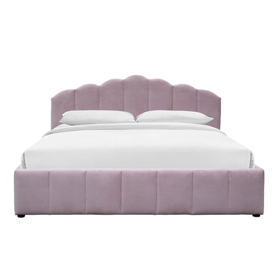 Platform Penyimpanan Profil Rendah Berumbai Tempat Tidur Bahan Kayu Lapis Kustom