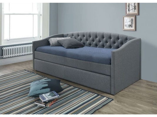 SUNNY Single 190X200 Daybed Berumbai Dengan Daybed Berlapis Trundle Grey