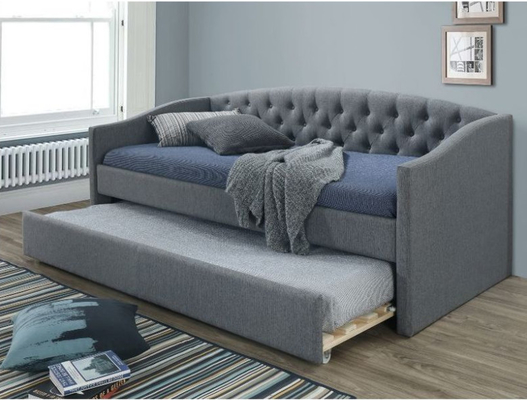 SUNNY Single 190X200 Daybed Berumbai Dengan Daybed Berlapis Trundle Grey