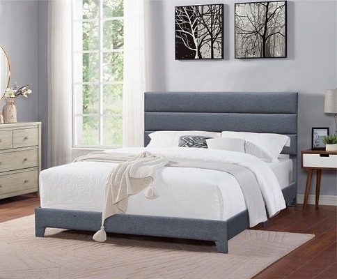 Tempat Tidur Platform Berlapis Ukuran King Modern Dengan Tinggi Headboard yang Dapat Disesuaikan