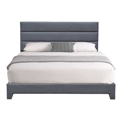 Tempat Tidur Platform Berlapis Ukuran King Modern Dengan Tinggi Headboard yang Dapat Disesuaikan