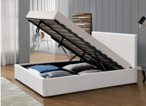 Desain Modern Double Fabric Lift Up Storage Bed Ukuran Disesuaikan OEM ODM
