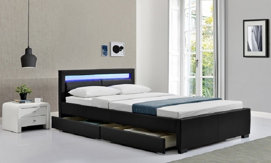 Banyak warna Solid belakang LED Aspal Tempat tidur nyaman untuk tidur FSC