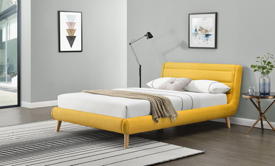 Kain Kuning/Biru Ukuran Penuh Anak Tempat Tidur Berlapis Produsen Tempat Tidur Grosir