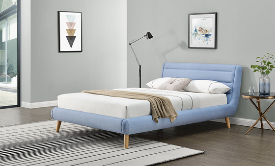 Kain Kuning/Biru Ukuran Penuh Anak Tempat Tidur Berlapis Produsen Tempat Tidur Grosir