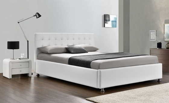 Tulis / Pabrikan Tempat Tidur Berlapis Hitam PU Leather Queen Size 50pcs MOQ