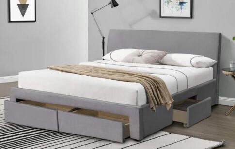 Desain Sederhana Tempat Tidur Penyimpanan Ukuran Ganda Nyaman Dengan Laci Grosir