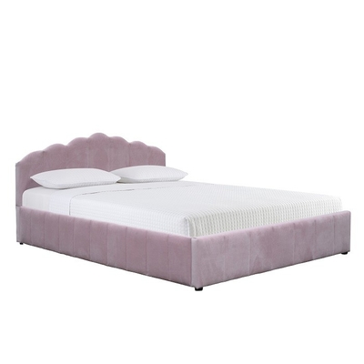 Rangka Tempat Tidur Berlapis Merah Muda Romantis Rangka Tempat Tidur Kayu Lapis Ukuran Queen Untuk Kamar Tidur