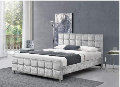 Kancing Kristal Rangka Tempat Tidur Ukuran King Gaya Eropa Dengan Kepala Tempat Tidur Warna Apa Saja