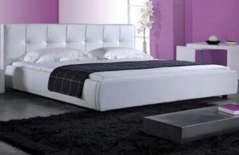 Desain Fashion Modern Kayu Lapis Kain Linen Tempat Tidur Berlapis Furnitur Rumah