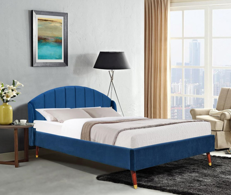 Gaya Modern EN1725 Platform Rangka Tempat Tidur King Berlapis Dengan Telinga