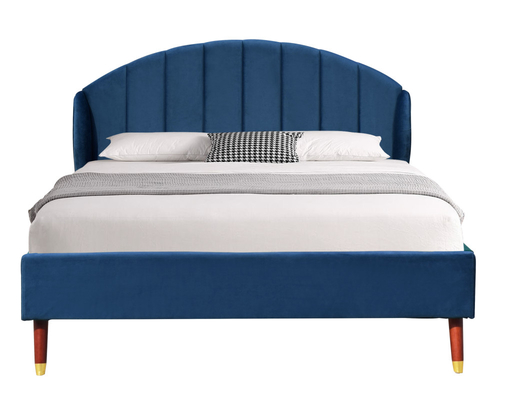 Gaya Modern EN1725 Platform Rangka Tempat Tidur King Berlapis Dengan Telinga