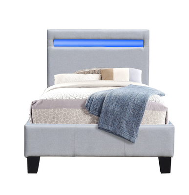 Tempat Tidur Berlapis Kain Linen Ukuran Tunggal Dengan Lampu CE / BSCI