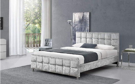 Tempat Tidur Kain Berlapis Kayu Lapis OEM Fashion Headboard / Footboard