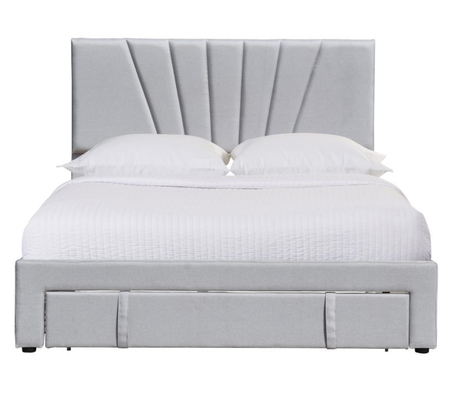80 X 60 Inci Papan Tempat Tidur yang Dipasangkan Ukuran Ratu Linen Kain Laci Di Footboard