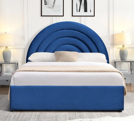 Kasur lift gas berlapis King Size Kain Biru Kamar Tidur menenangkan