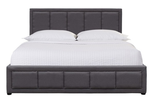 Harga Pabrik Abu-abu Gelap Ukuran Double Linen Kain Kayu Katil