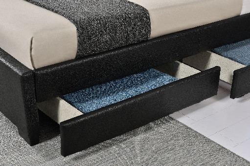 Rangka Tempat Tidur Penuh dengan Headboard dan Laci Penyimpanan Stasiun Pengisian Daya LED