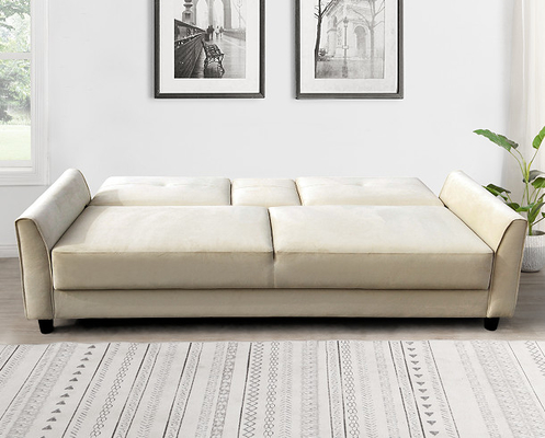 Tempat Tidur Sofa Lipat Queen, Tempat Tidur Sofa Lipat Portabel Mudah Disimpan, Putih Mati