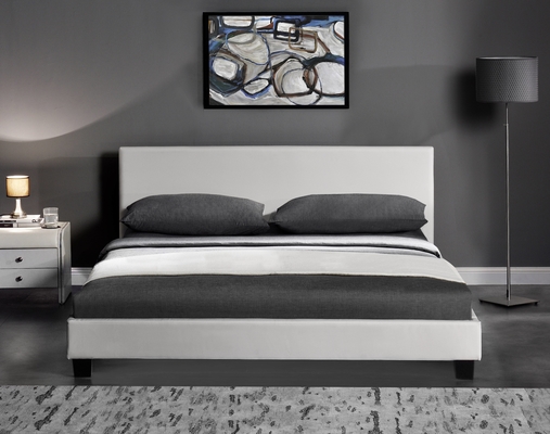 Tempat Tidur Kulit PU Berlapis Desain Sederhana Morden