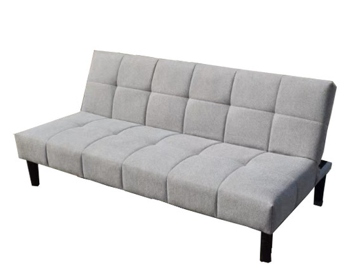 Tempat Tidur Sofa Lipat Khusus Kain Abu-abu Dengan Sandaran Tangan Untuk Istirahat