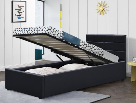 Tempat Tidur Platform Berlapis dengan Penyimpanan Pengangkat Gas, Rangka Tempat Tidur Ukuran Penuh dengan Penyimpanan Di Bawahnya