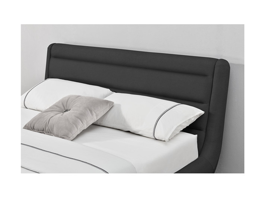 FSC OEM Black Linen Berlapis Penutup Kain Tempat Tidur Queen