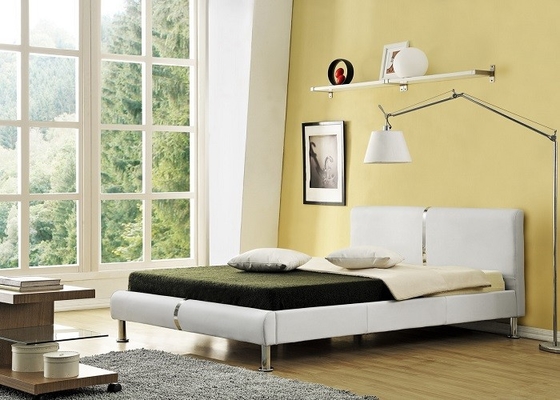Tempat Tidur Kulit Imitasi Kamar Tidur Sederhana Sertifikasi CE ROSH BSCI