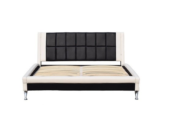 King Upholstered Platform Faux Leather Bed Frame Perabot Kamar Tidur Ukuran Ganda