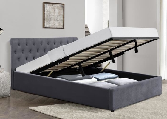 Tempat Tidur Penyimpanan Berumbai Kayu Lapis
