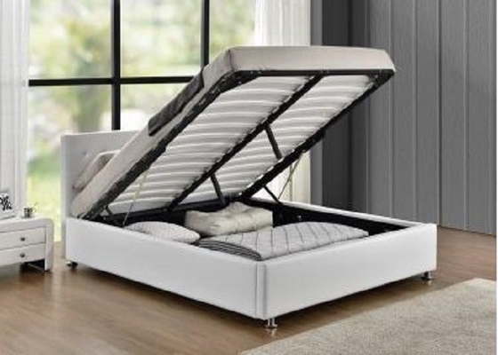 Kain Mewah Lift Up Storage Bed Ukuran Ganda Sertifikasi BSCI