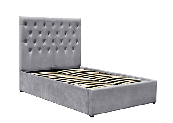 Mekanisme Ottoman Gas Lift Storage Bed Fabric Tempat Tidur Penyimpanan Berlapis ODM