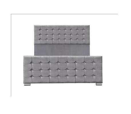 4ft Kain Linen Berlapis Bingkai Tempat Tidur Queen Size