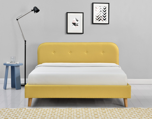 ODM Tempat Tidur Platform Queen Berlapis Tufted Modern Sederhana 140x200Cm
