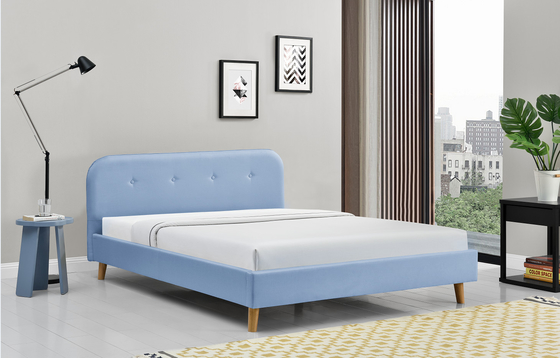 ODM Tempat Tidur Platform Queen Berlapis Tufted Modern Sederhana 140x200Cm
