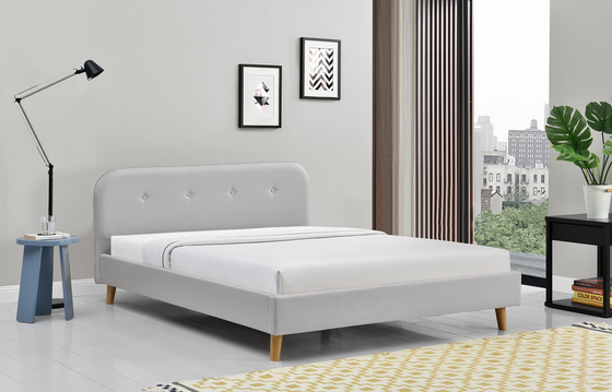 ODM Tempat Tidur Platform Queen Berlapis Tufted Modern Sederhana 140x200Cm