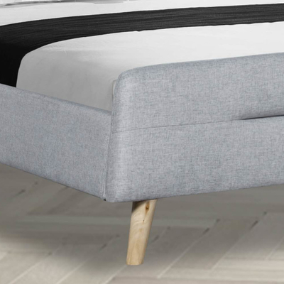 Tempat Tidur Kain Linen Headboard Trapesium