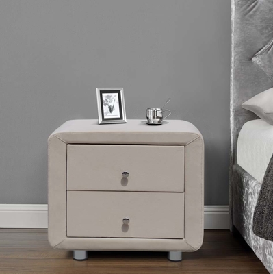 SUNNY 2 Laci Modern Meja Kayu Lapis Kain Linen Laci Kabinet Tertutup