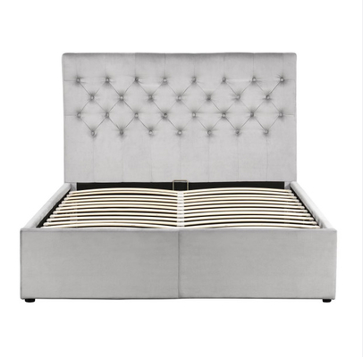 Opsional Warna Kain-Menghancurkan beludru Gas Lift Storage Ukuran penuh Tempat tidur nyaman untuk tidur CE