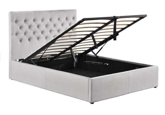 Opsional Warna Kain-Menghancurkan beludru Gas Lift Storage Ukuran penuh Tempat tidur nyaman untuk tidur CE
