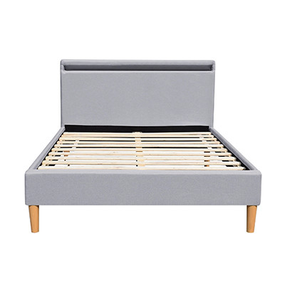 Stanlake Grey Light Up Bed Frame Dengan Headboard 140x200cm 160x200cm 180x200cm
