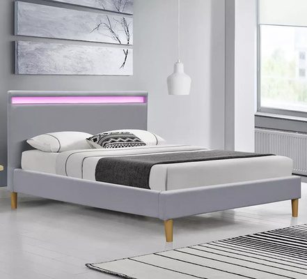 Stanlake Grey Light Up Bed Frame Dengan Headboard 140x200cm 160x200cm 180x200cm